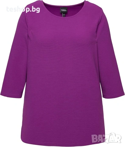 Дамска блуза с 3/4 ръкав Ulla Popken М/L размер лилава, снимка 3 - Туники - 53502894