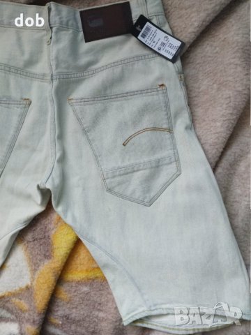 Нови бели къси мъжки панталони G Star Arc 3D tapered 1/2оригинал, снимка 5 - Къси панталони - 33163350