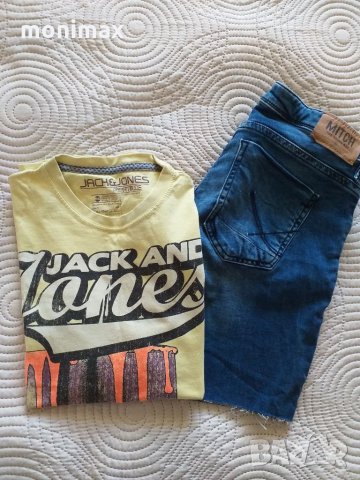 Дънкови панталони и тениска Jack Jones 158 164