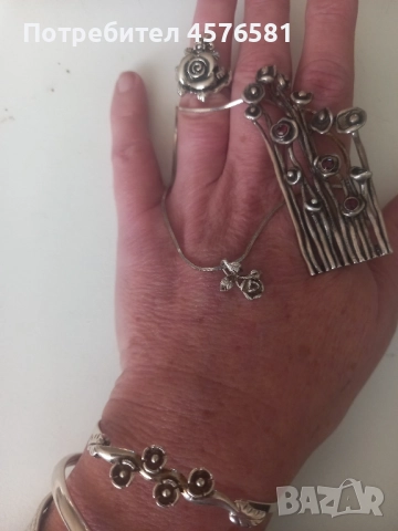 рози сребро ръчна изработка 