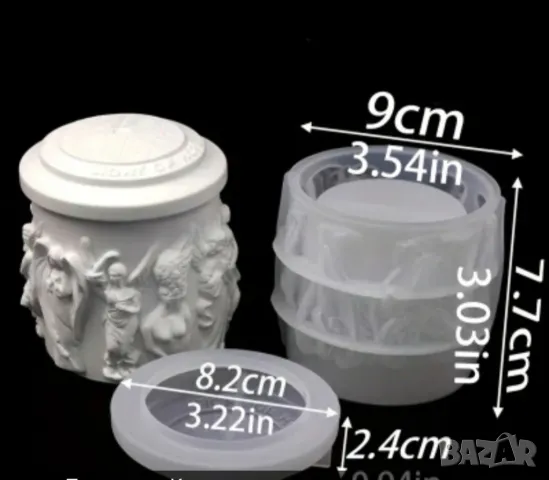 Молд бурканче/кашпа ангели , снимка 3 - Форми - 48507656