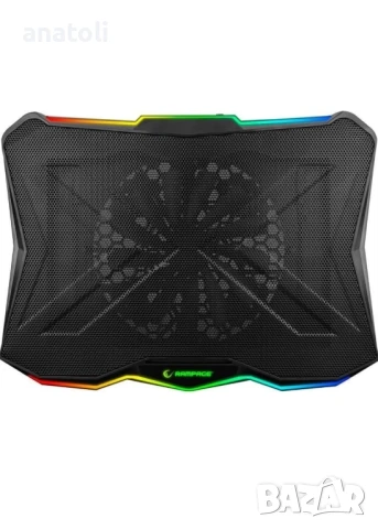 Охладител, Esperanza, LED RGB, 17", черен от германия , снимка 3 - Лаптоп аксесоари - 50569677