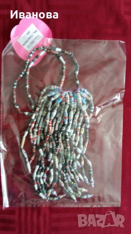 Ръчна изработка на бижута от хартия и квилинг  0.50лв лакирани са със декопажен лак, снимка 2 - Колиета, медальони, синджири - 28741190