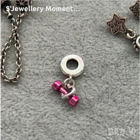 Сребърен талисман за гривни Пандора "Обичам да спортувам" , снимка 3 - Гривни - 49518343