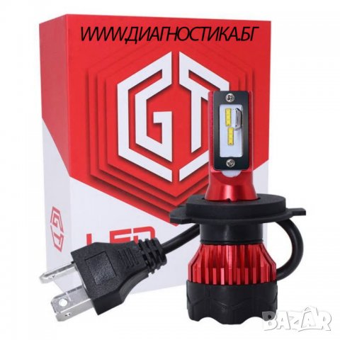 🔝 GD K5 ®️ ✔️12000LM ✔️6500K ✔️100W  ✔️6500K H4 LED крушка за фарове H7 LED H11 H1 HB3 HB4 с  ZES ч