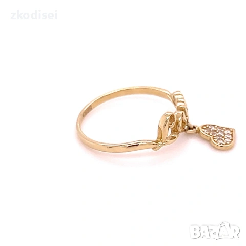 Златен дамски пръстен 1,66гр. размер:55 14кр. проба:585 модел:36338-3, снимка 2 - Пръстени - 53198114