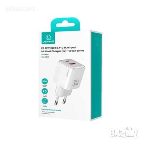 PD QC3 Зарядно 30W Usams CC189, снимка 1