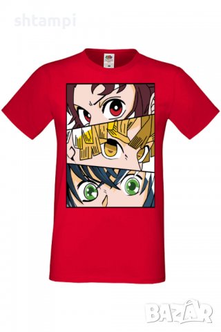Мъжка тениска Demon Slayer Trio,Анимация,игра,Празник,Повод,, снимка 3 - Тениски - 38096203