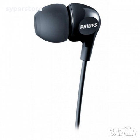 Слушалки с микрофон Philips SHE3555BK черни тапи Хендсфри Handsfree слушалки за телефон In-Earphones, снимка 2 - Слушалки, hands-free - 26217120