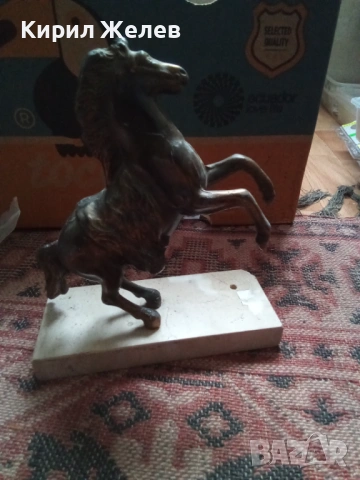 Бронзова фигурка на кон 53653, снимка 11 - Антикварни и старинни предмети - 53392797