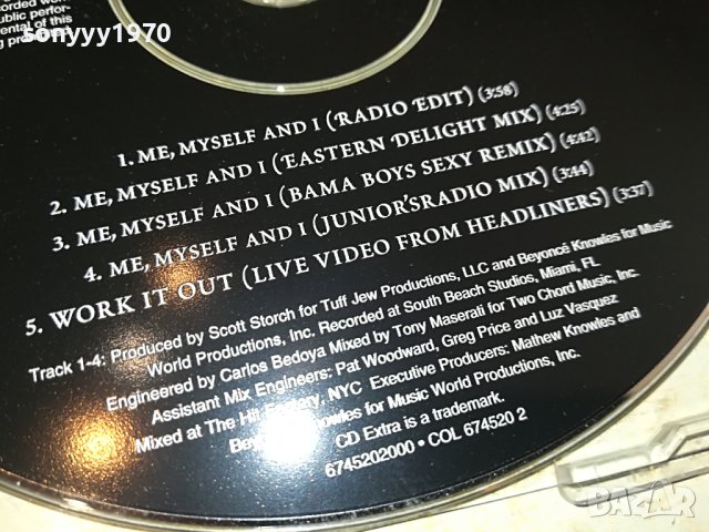 BEYONCE ME MYSELF AND I CD SONY MUSIC-ВНОС GERMANY 0604231714, снимка 5 - CD дискове - 40280649