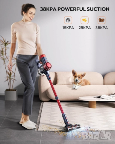 1 бр. Безжична прахосмукачка Cordless Vacum Cleaner Buture VC50 Red, снимка 9 - Друга електроника - 52053295
