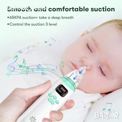 Нов Назален аспиратор за бебета, малки деца Почистване на носа сополи, снимка 6 - Други - 40035508