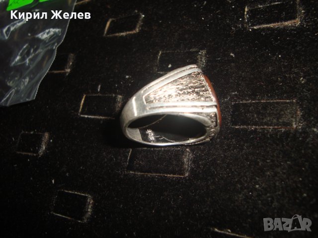 МАЙСТОРСКИ СРЕБЪРЕН МАСИВЕН ПРЪСТЕН с ШЛИФОВАН КАРНЕОЛ ОКСИДИРАНО СРЕБРО 925 ЮВЕЛИРНА ИЗРАБОТА 22380, снимка 16 - Пръстени - 33045520