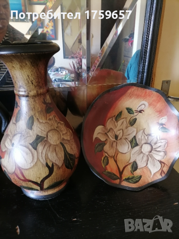 Комплект ваза и Фруктиера , снимка 1 - Вази - 44933613