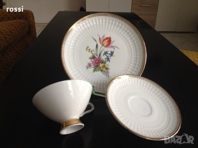 Vintage. Ново трио от Winterling Bavaria за кафе/чай и десерт, чаша и 2 чинии, сервиз, сет, чиния, снимка 10 - Антикварни и старинни предмети - 33395201