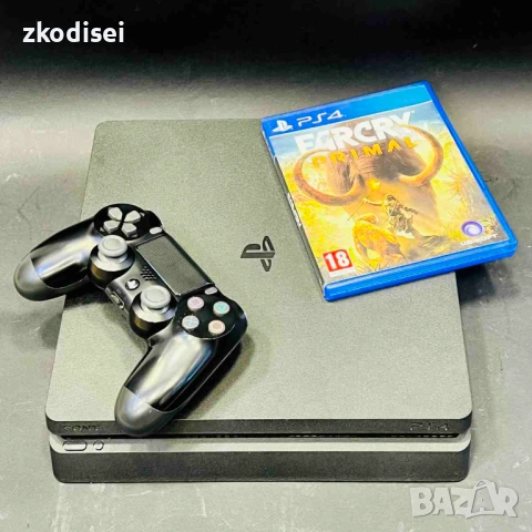 Конзола SONY - PS4 SLIM с 1бр. джойстик и 1бр. игра