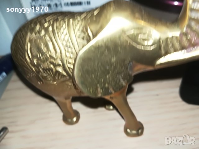 АНТИК-слонче-мед/месинг 10х9х5см, снимка 8 - Колекции - 28845626