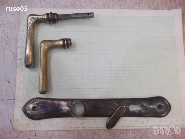 Дръжки и шилд бронзови стари за брава, снимка 2 - Други ценни предмети - 52915389