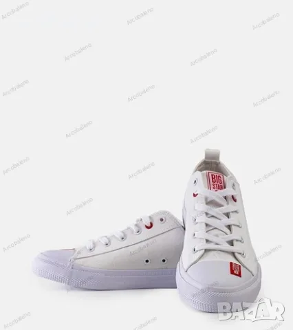 Бели мъжки кецове Big Star JJ174013, снимка 4 - Кецове - 49426893
