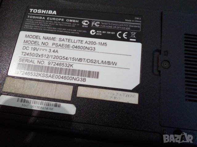 Toshiba Satellite А210 за части или ремонт, снимка 5 - Части за лаптопи - 28122299
