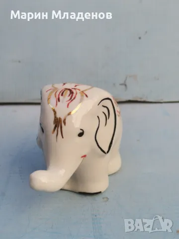 Порцеланова статуетка - слонче, снимка 4 - Антикварни и старинни предмети - 47850347