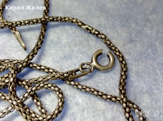 ФЛОРАЛЕН СРЕБЪРЕН МЕДАЛЬОН сФИНА СРЕБЪРНА ВЕРИЖКА СРЕБРО 925 с НУЖДА от РЕМОНТ на ЗАКОПЧАЛКАТА 49776, снимка 11 - Колиета, медальони, синджири - 50421443