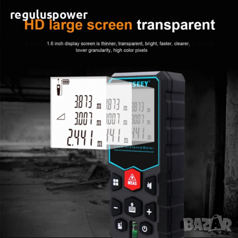 Лазерна ролетка MILESEEY X5 измерване до 40 метра , снимка 8 - Измервателни инструменти - 36545289