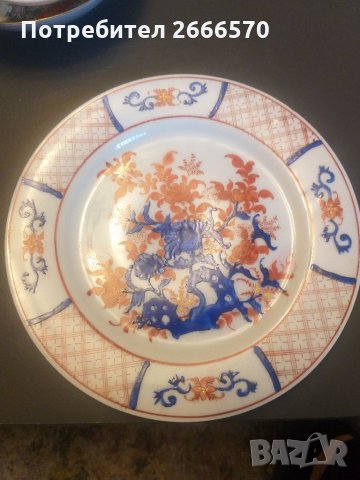 Стара японска порцеланова чиния , китай, снимка 3 - Антикварни и старинни предмети - 35025211