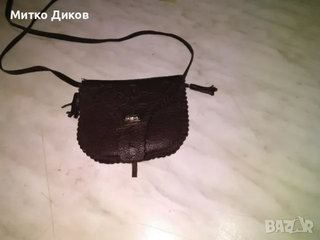 Портфейл калъвче естествена кожа за врата 98х82мм