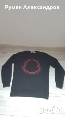 Мъжка черна блуза - суитшърт MONCLER размер M, снимка 2 - Суичъри - 49637213