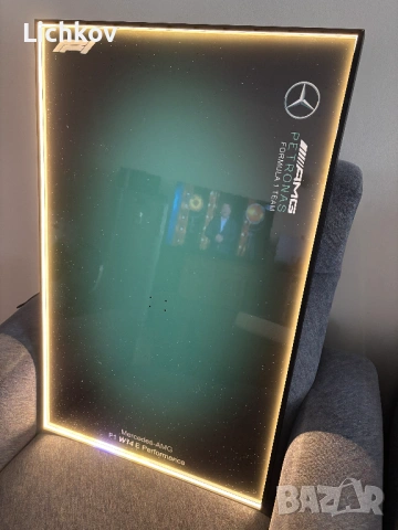 LED рамка за стена за LEGO F1 Модел Мерцедес