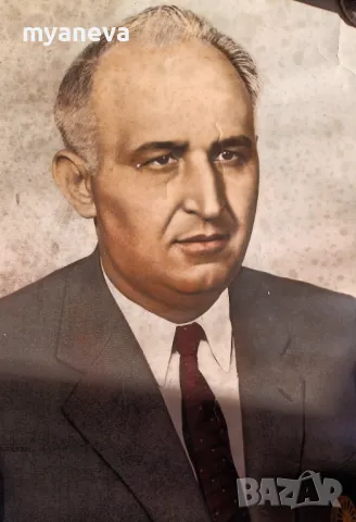 Тодор Живков, стара снимка с надпис в рамка . , снимка 2 - Картини - 48655969