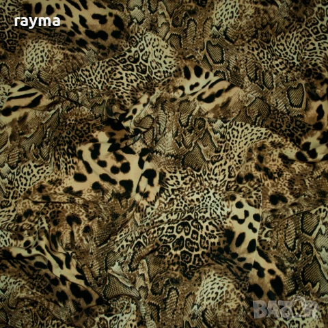 -40% Плат Just Cavalli жоржет животински принт, снимка 7 - Рокли - 50916287