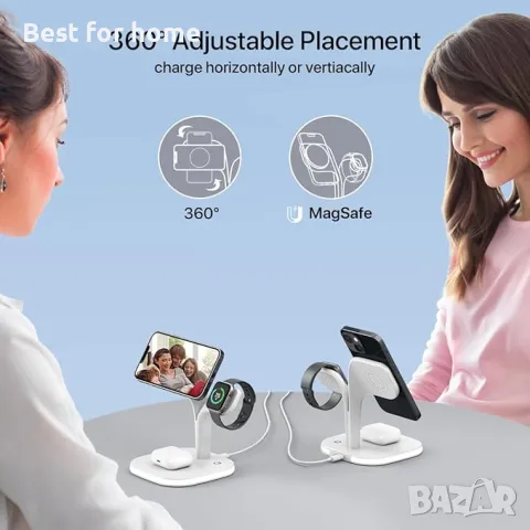 Безжична зарядна станция за множество устройства EXW, снимка 5 - Безжични зарядни - 50005761