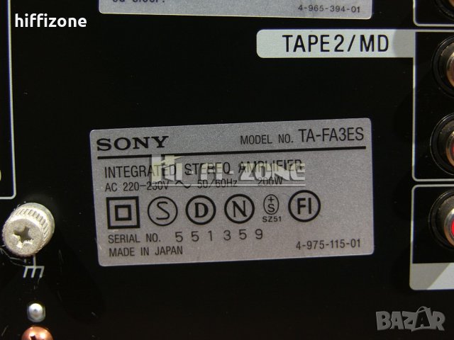 Усилвател Sony ta-fa3es, снимка 9 - Ресийвъри, усилватели, смесителни пултове - 39017634