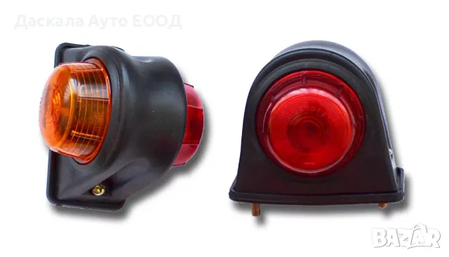 1бр. рогче, габарит , токос с крушка червено-оранжево 12-24V, снимка 2 - Аксесоари и консумативи - 48958110