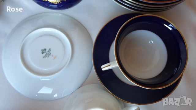 Винтидж порцелан Rosenthal Classic Rose Cobalt Blue 1974-1982, снимка 6 - Сервизи - 51416830