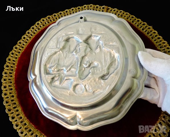 Пано от калай с картина на Quentin Matsys. , снимка 4 - Антикварни и старинни предмети - 36673839