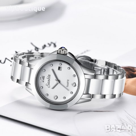 Сребрист Дамски Часовник, снимка 2 - Дамски - 27206001