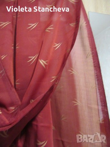 ВИШНЕВ КОПРИНЕН ПЛАТ - 220 х 140 см., снимка 3 - Платове и дамаски - 36761247