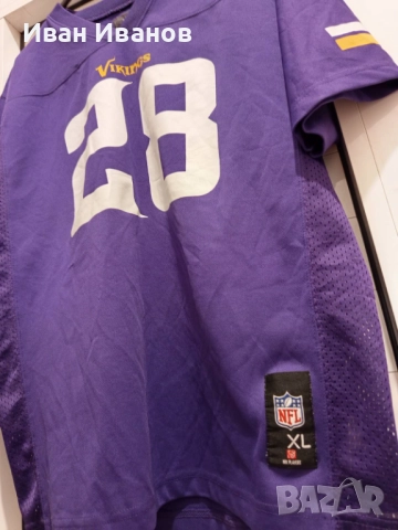 Оригинална фланелка на Минесота Викингс - Ейдриън Питърсън, снимка 7 - Други спортове - 51709112