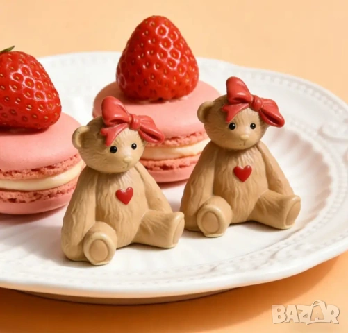 Молд мече с панделка и сърце