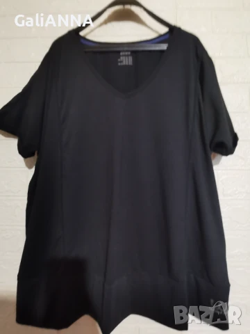 СТРАХОТНА ЧЕРНА БЛУЗКА 4XL-5XL, снимка 4 - Тениски - 51009656