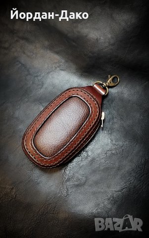 Калъф за ключове /кейс/от естествена кожа ръчна изработка, снимка 2 - Портфейли, портмонета - 43535632