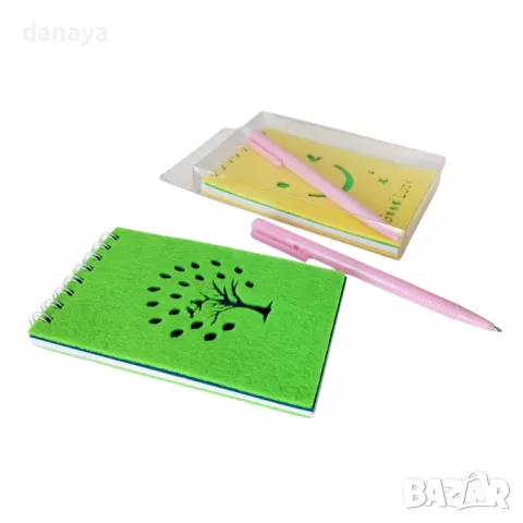 5896 Тефтерче с химикалка и филцова корица, снимка 6 - Ученически пособия, канцеларски материали - 50150502