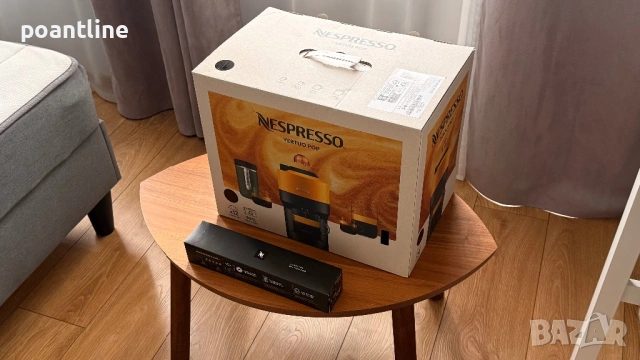 + гаранция Кафемашина с капсули Nespresso Vertuo Pop + подарък кафе капсули, снимка 4 - Кафемашини - 53519098