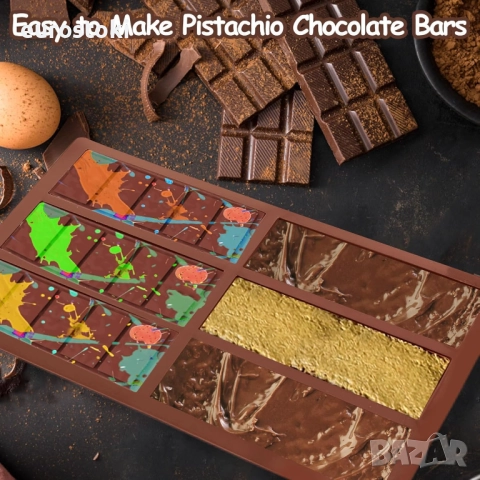 VICDUEKG Пакет от 3 форми за шоколад, шоколадови блокчета, изработена от силикон, снимка 5 - Форми - 51705335