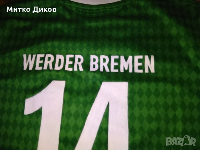 Вердер Бремен  2013-14г домакини тениска маркова на Найк №14 Аарон Хънт юноши 13-14г, снимка 9 - Футбол - 26374977