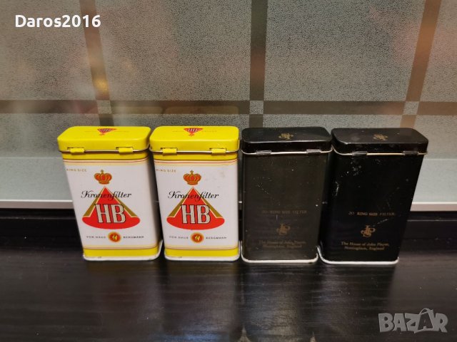 Метални табакери 4 броя , снимка 7 - Антикварни и старинни предмети - 39722430